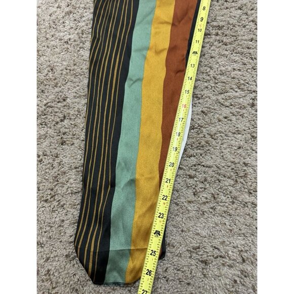 ZARA Basic Striped Skinny Pants Trousers Retro Rainbow Preppy Boho Sz XS READ - Picture 6 of 7